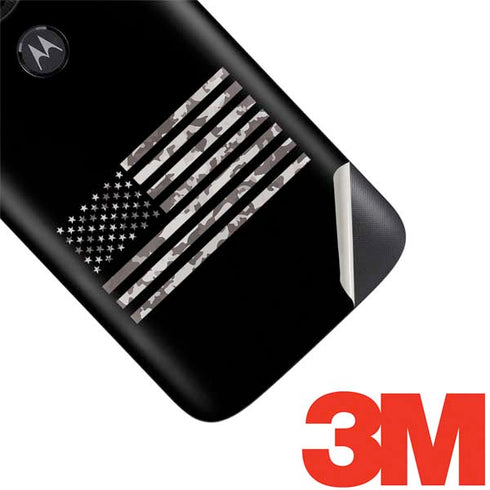 Black and White Camo American Flag Moto E5 Play Skin